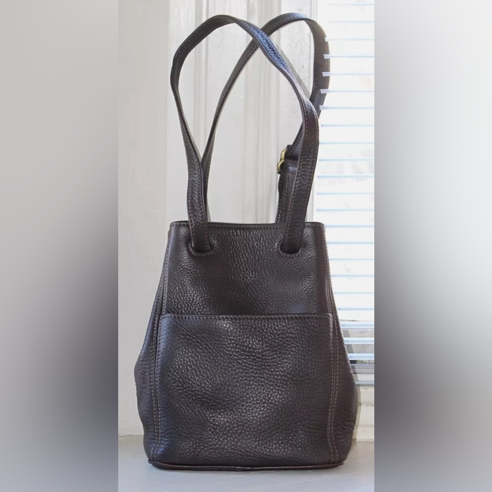 Coach Large Black Leather Bucket Bag model 4923